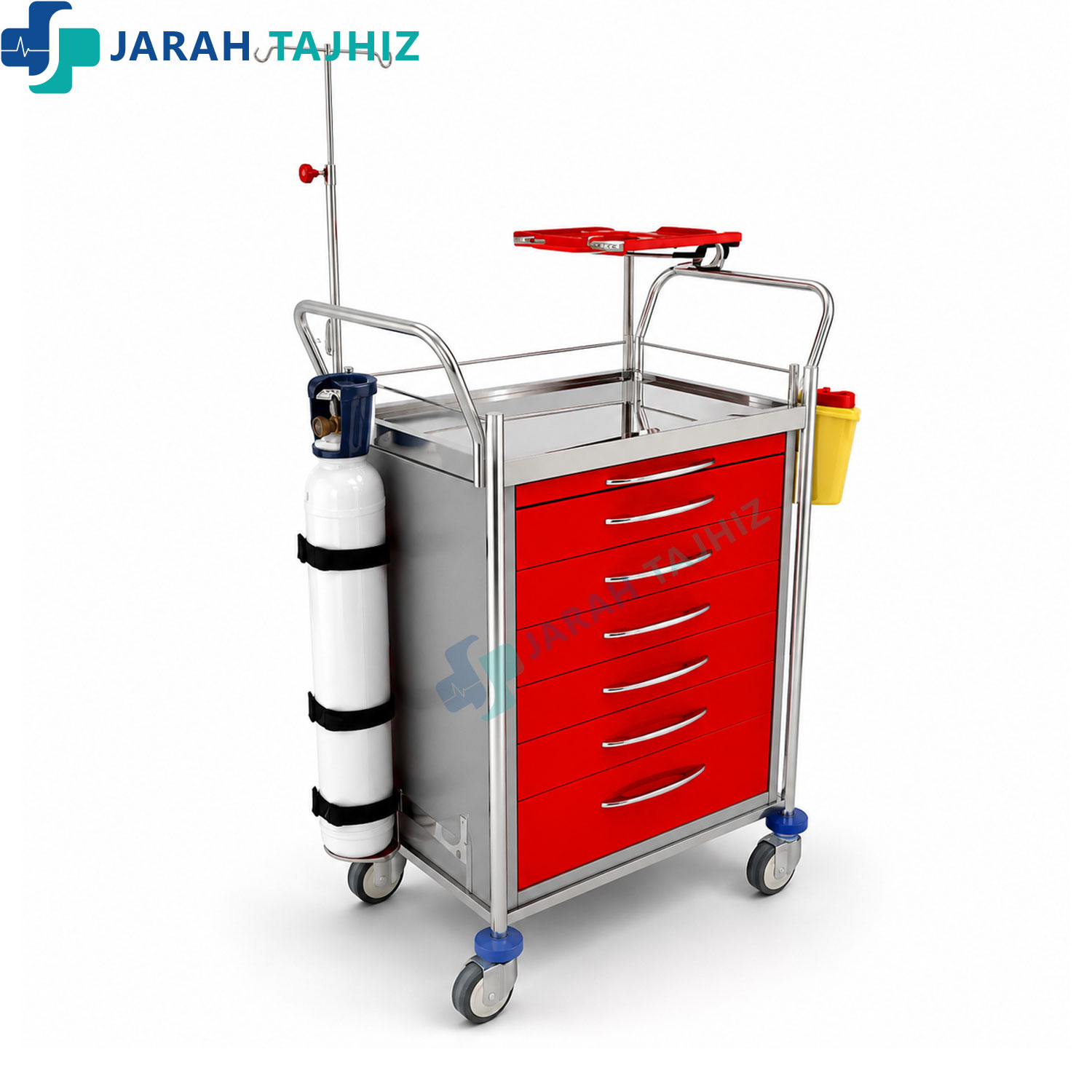 ترالی-اورژانس-جراح-تجهیز ترالی اورژانس پنج کشو مدل TO-1 - Image 1