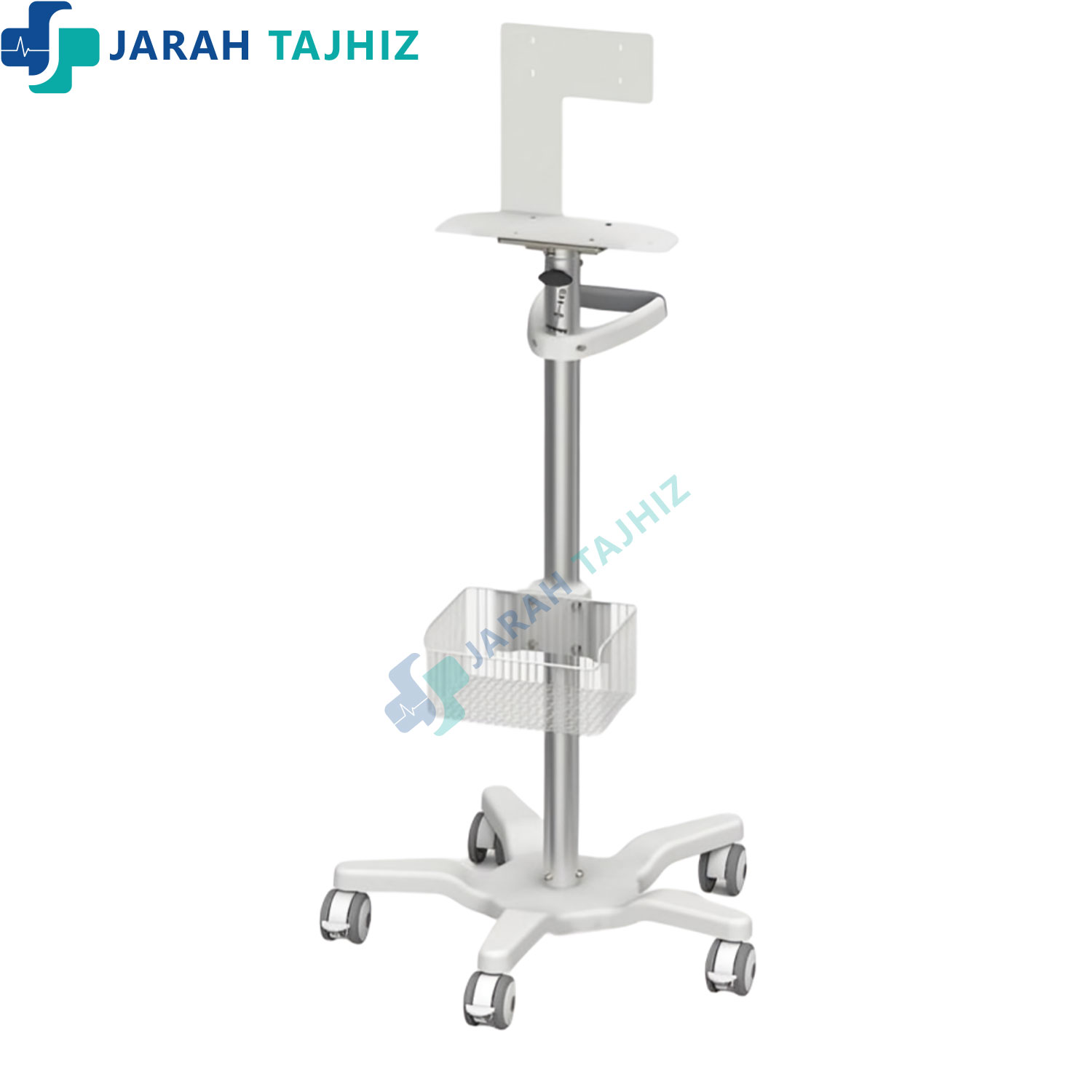 ترالی--مانیتور-علائم-حیاتی-مدل-jt30- ترالی مانیتورینگ علائم حیاتی جراح تجهیز مدل JT30 پایه مانیتورینگ پرتابل - Image 1