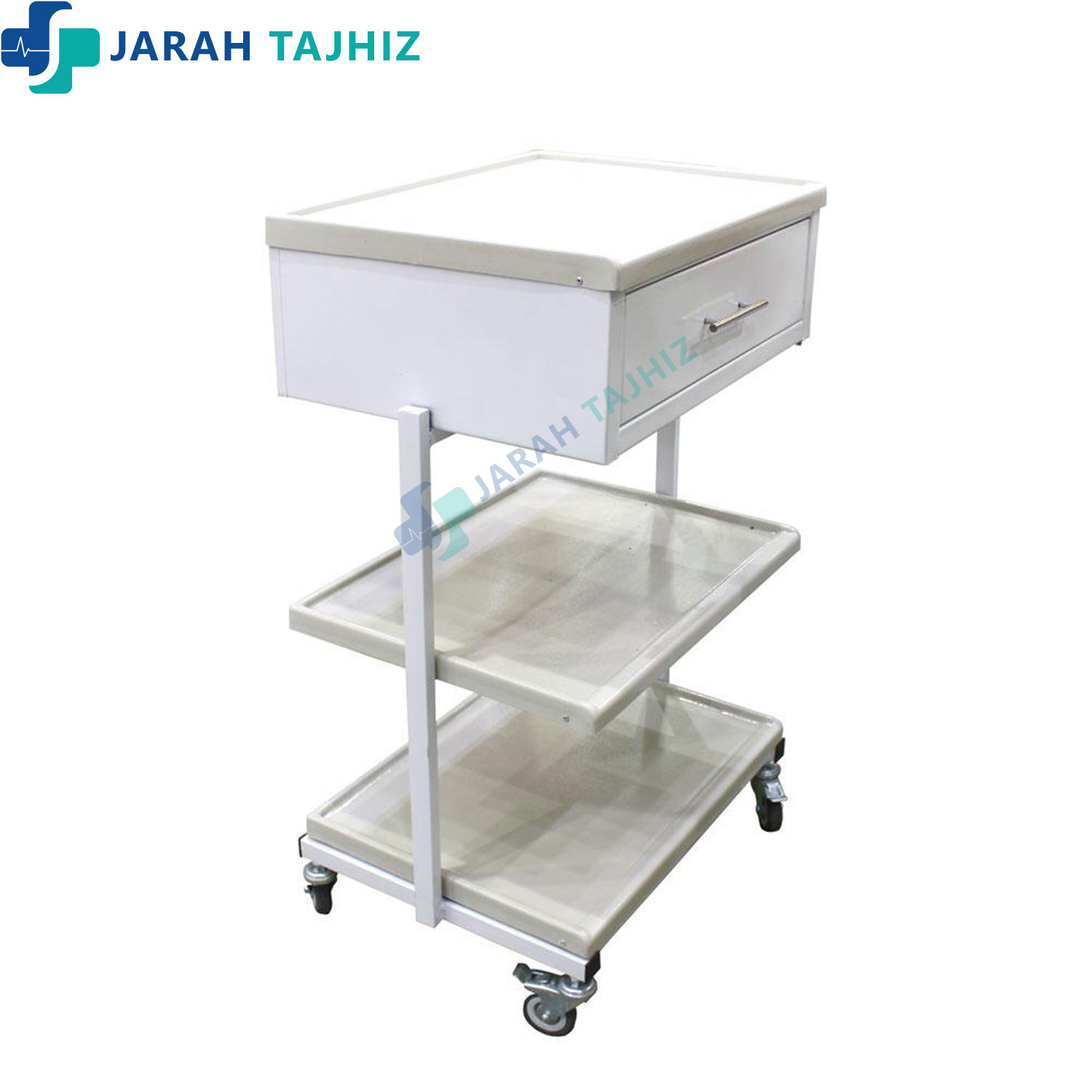 ترالی-پانسمان-جراح-تجهیز ترالی زیبایی تک کشو دو طبقه - Image 1