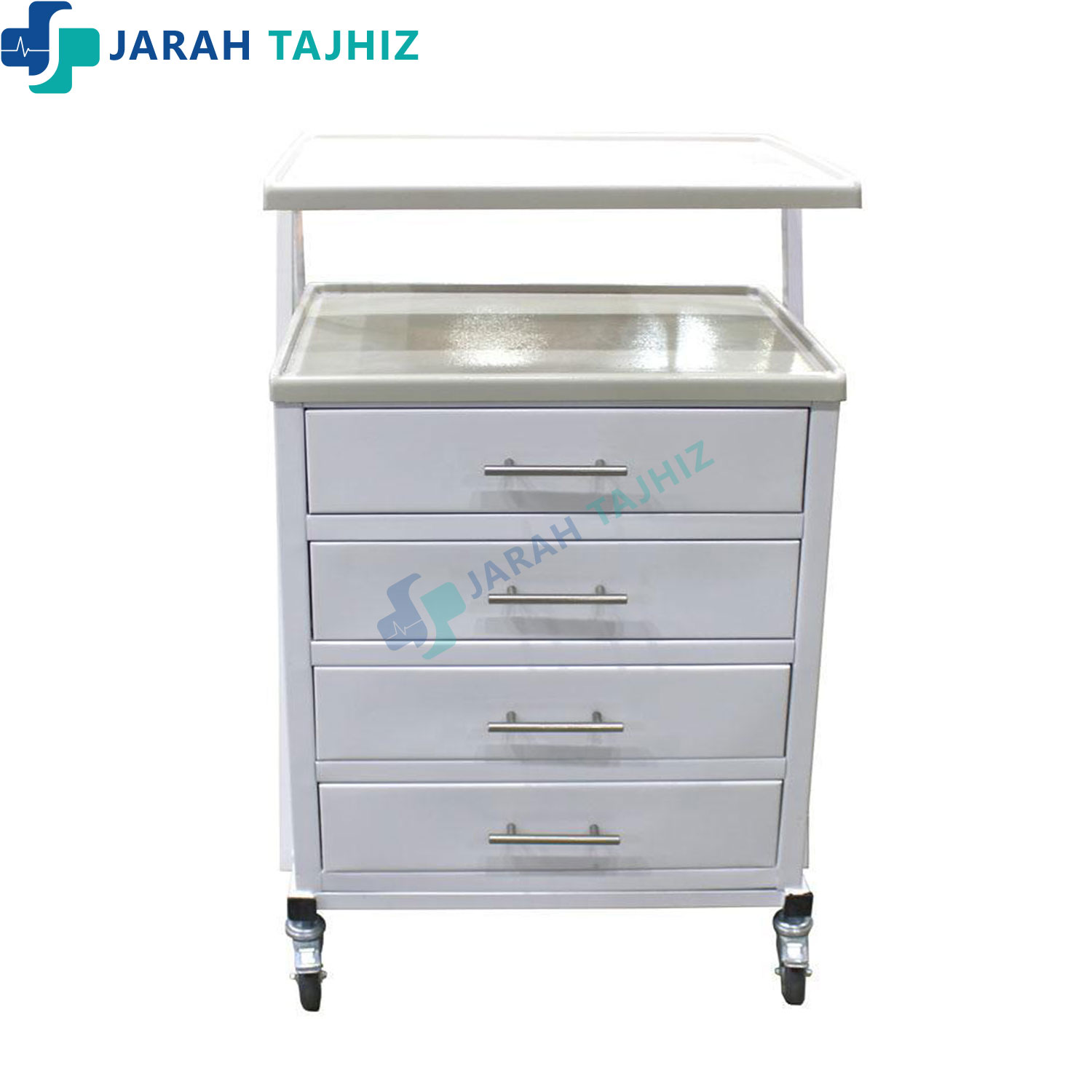 ترالی-پانسمان-چهار-کشو ترالی زیبایی چهار کشو دو طبقه جراح تجهیز - Image 1