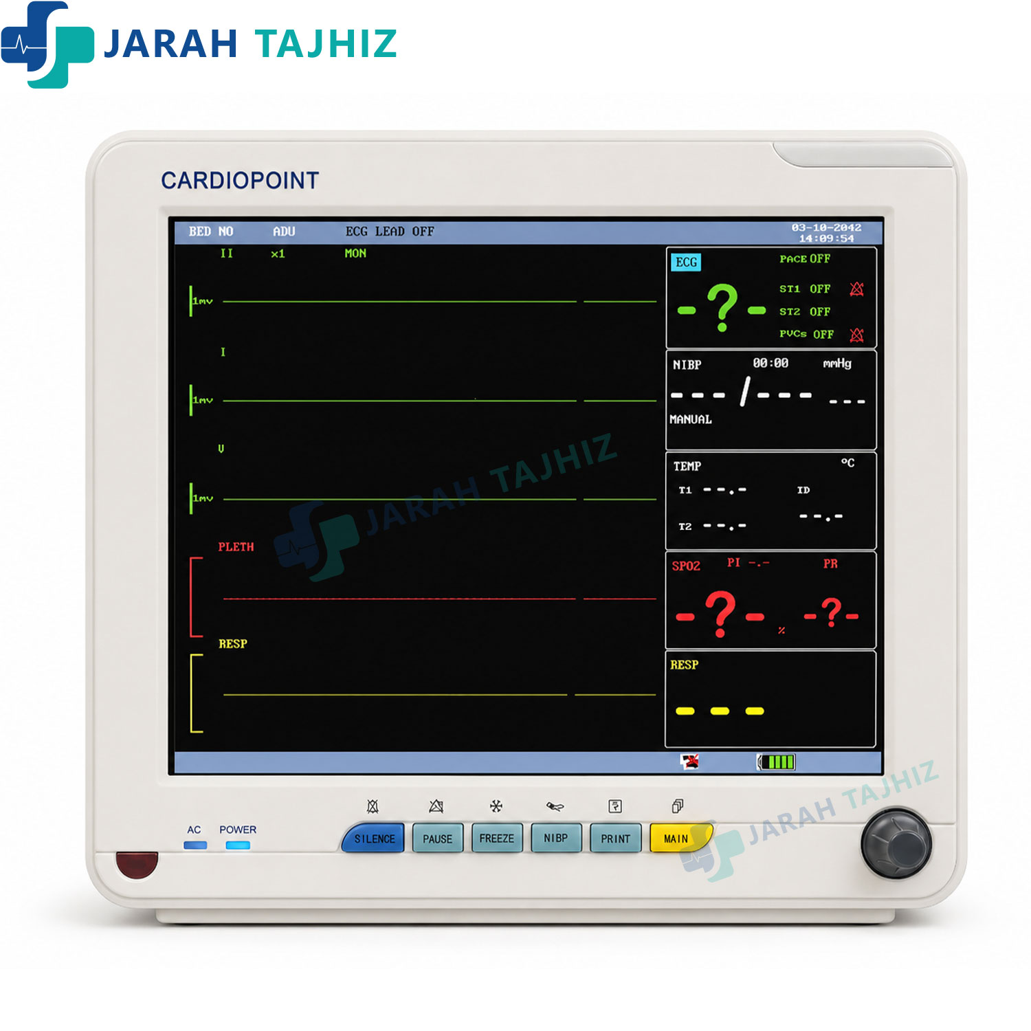 مانیتور-12-اینچ-آمبولانسی-مدل-cardiopoint مانیتور علائم حیاتی 12 اینچ کاردیوپوینت CardioPoint C1 - Image 1