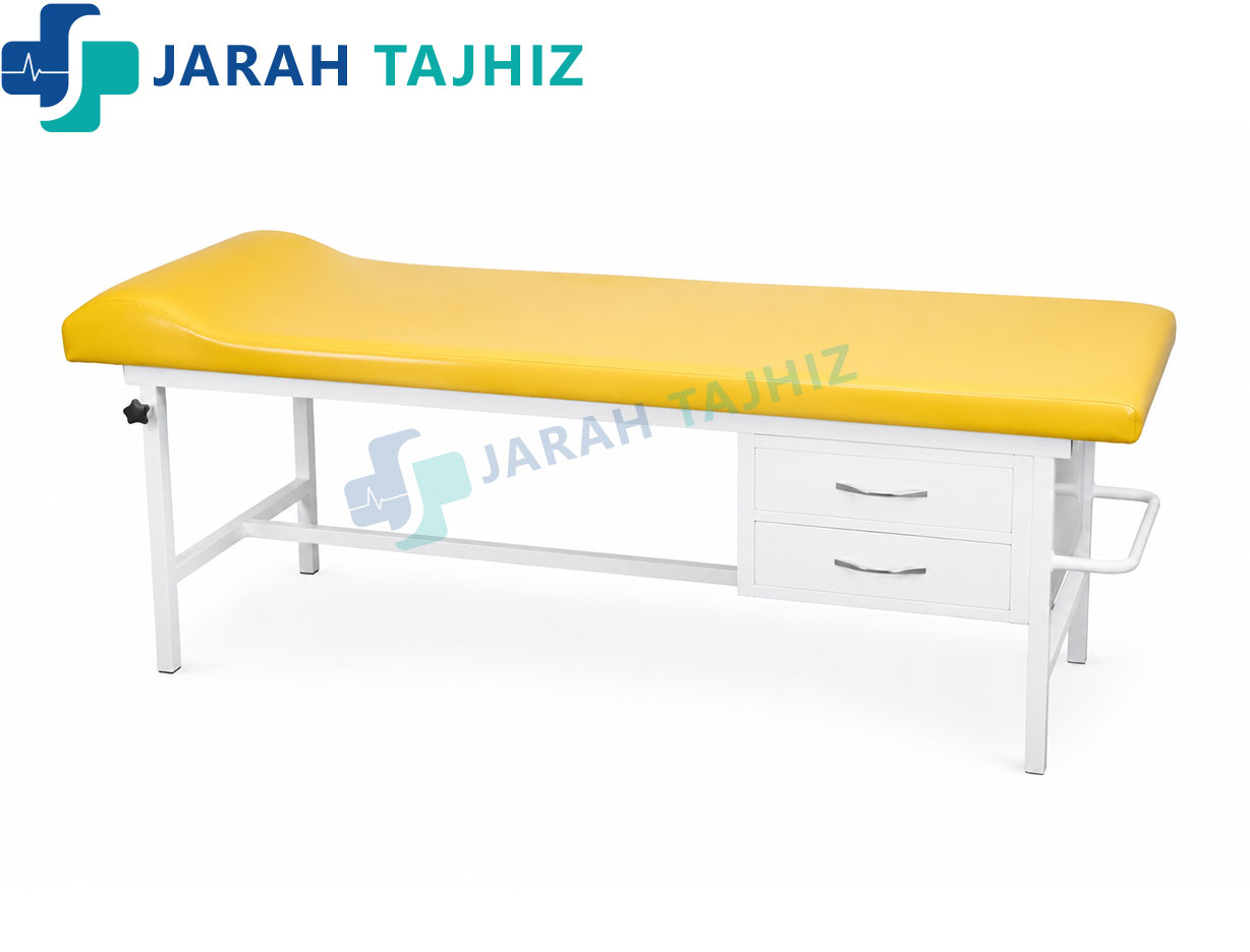تخت-معاینه-دو-کشو-جراح-تجهیزjpg تخت معاینه مکانیکی دو کشو - Image 1