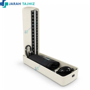 فشارسنج جیوه ای ریشتر آلمان دارای کاف بازویی پوآر شلنگ رابط و جعبه