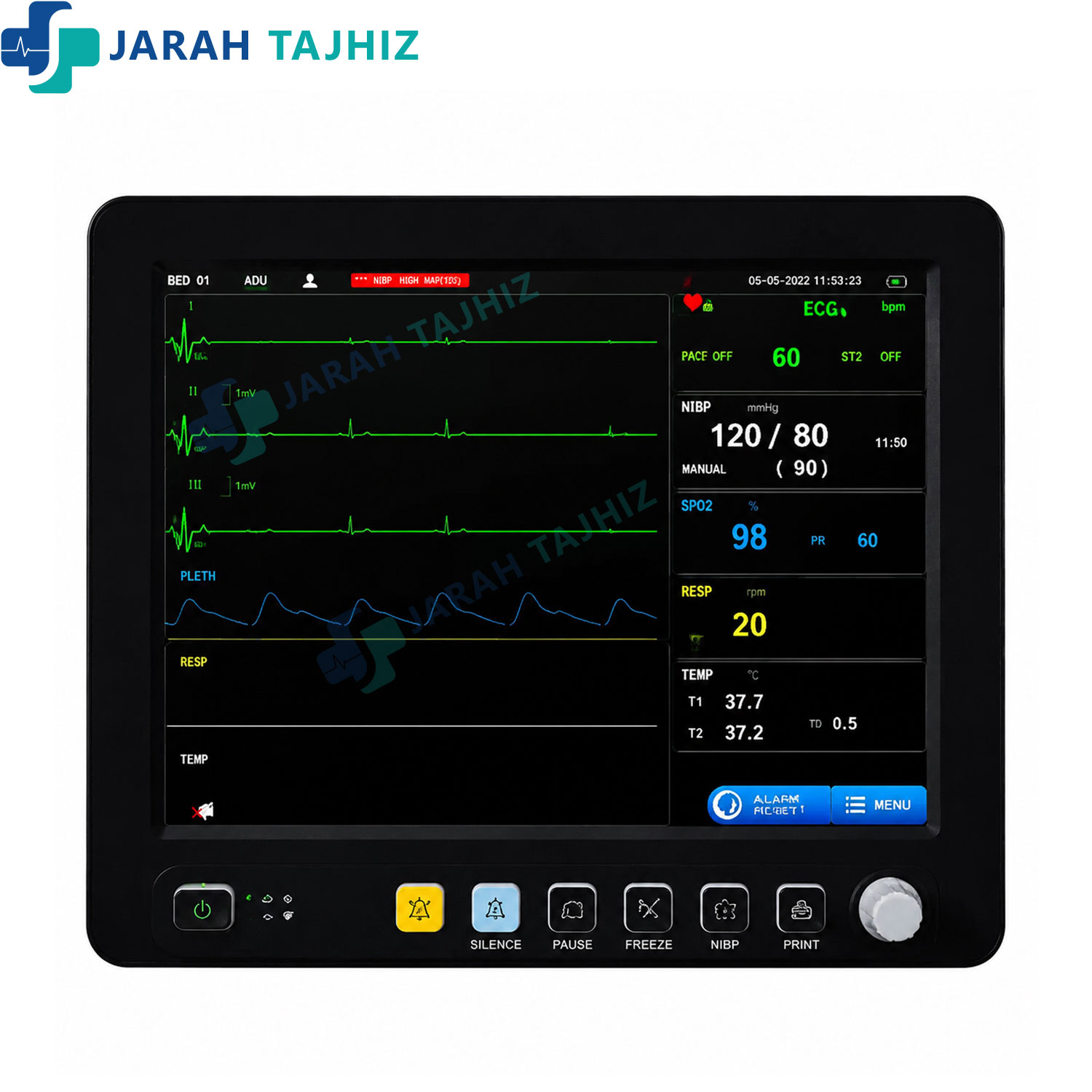 مانیتور-علائم-حیاتی-15-اینچ-یانکر مانیتور علائم حیاتی یانکر E15 - Image 1