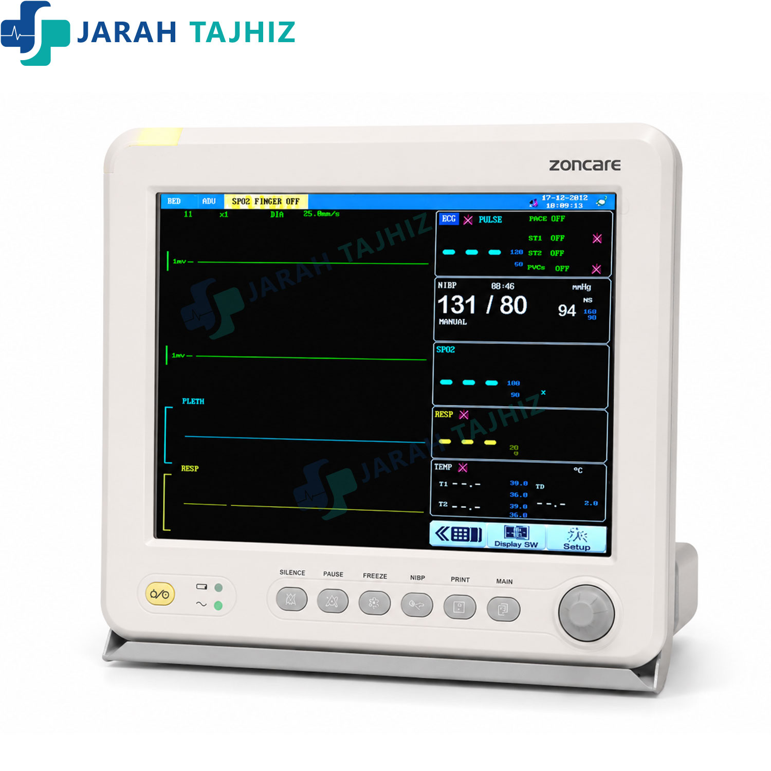 مانیتور-علائم-حیاتی-زونکر-جراح-تجهیز مانیتور علائم حیاتی زونکر 12 اینچ - Image 1