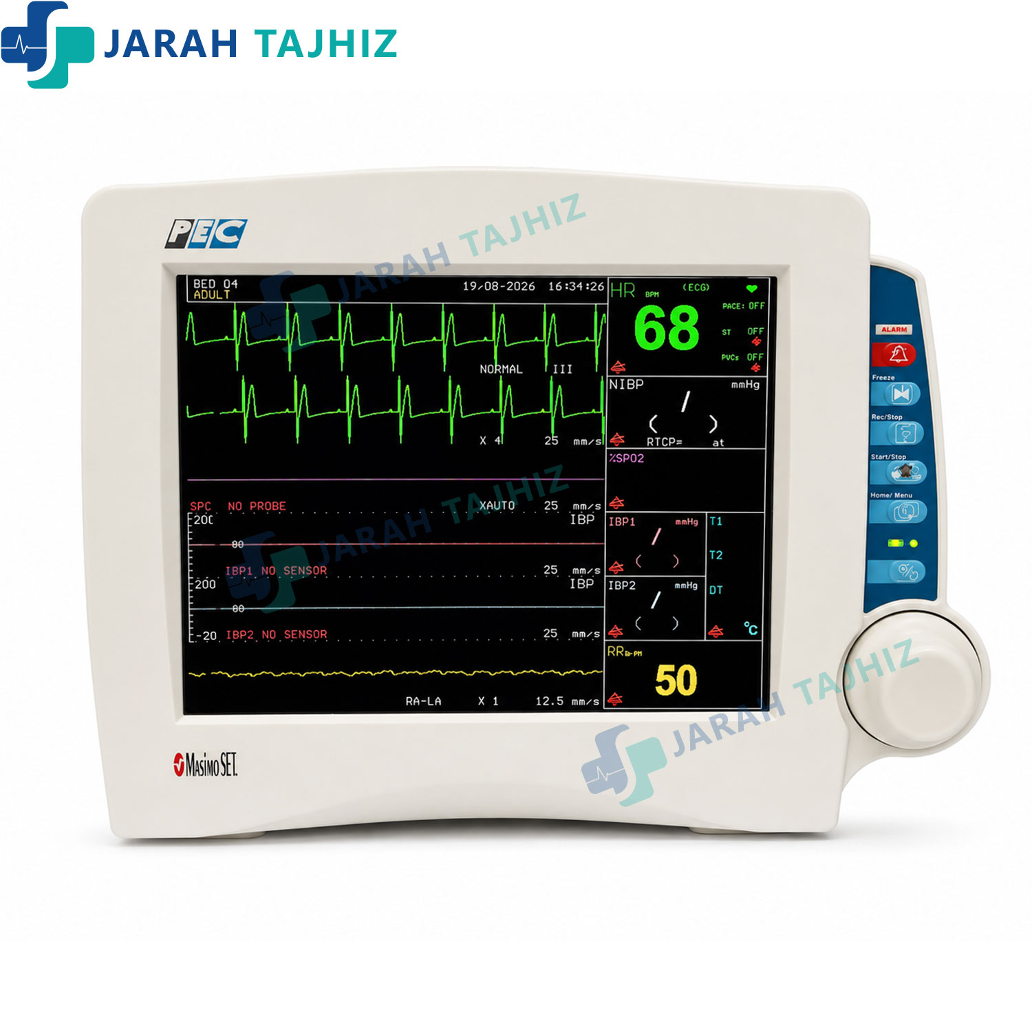 مانیتور-علائم-حیاتی-12-اینچ-pec-جراح-تجحیز مانیتور علائم حیاتی PEC با نمایشگر 12.1 اینچ - Image 1